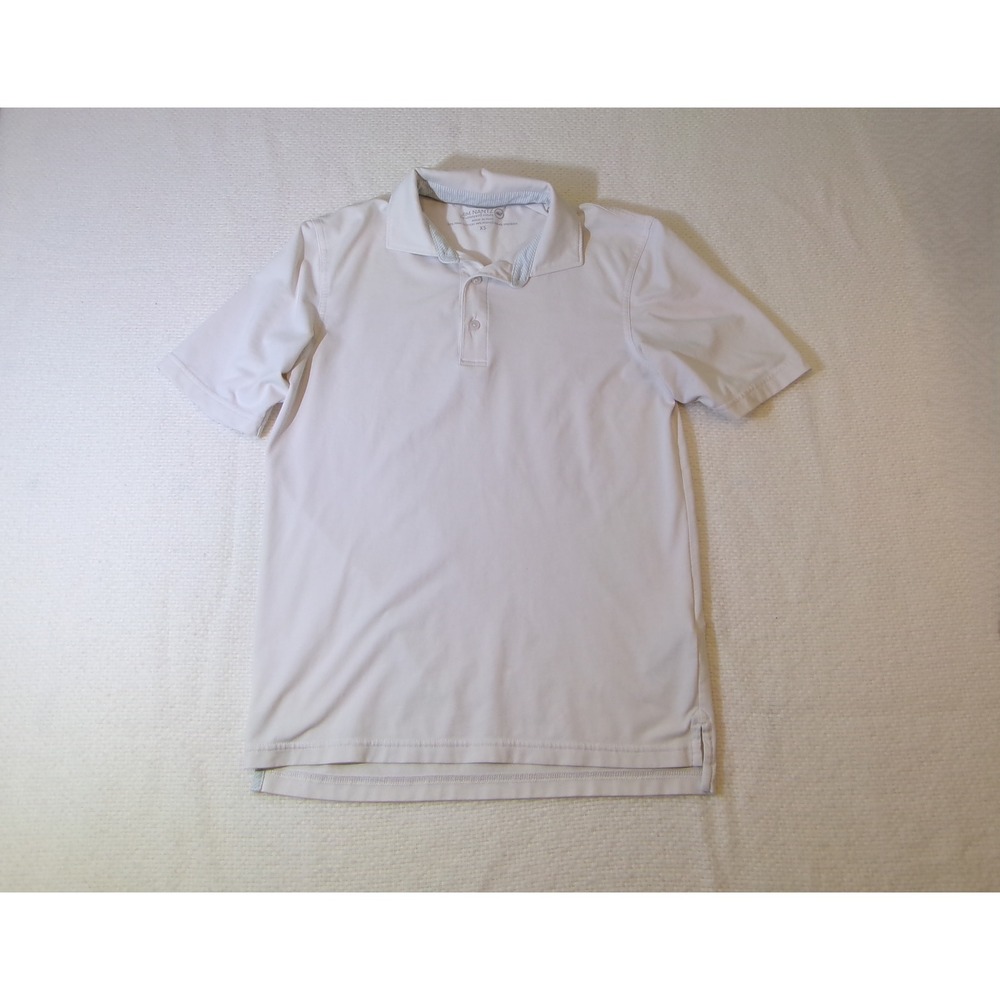 Jim Nantz by Vineyard Vines Mens XS White Pima Cotton Blend Polo Shirt 1G010174